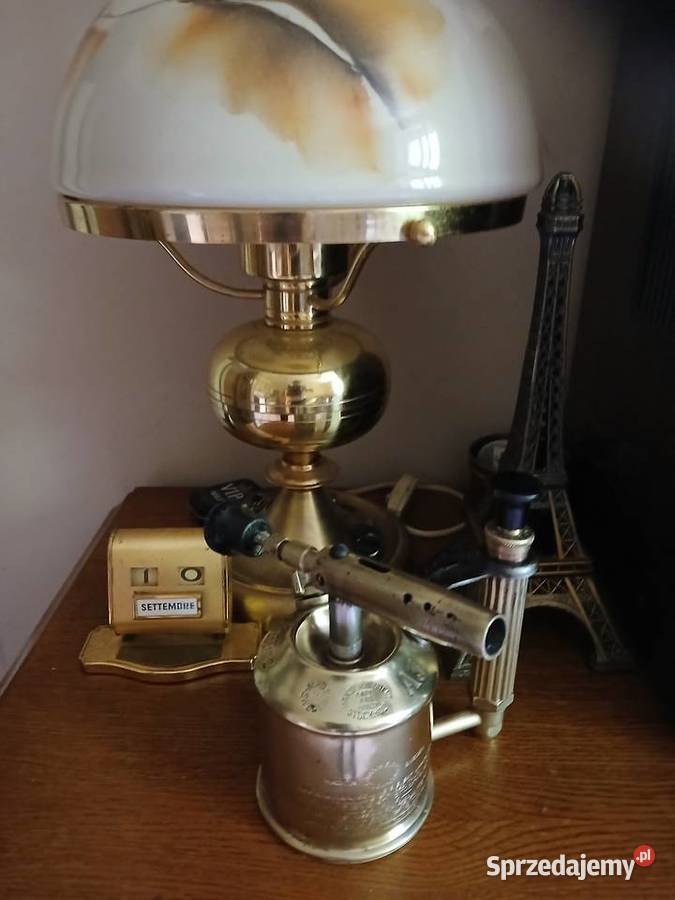 Stara lampa litowncza z końca lat XIX wieku sprzedam