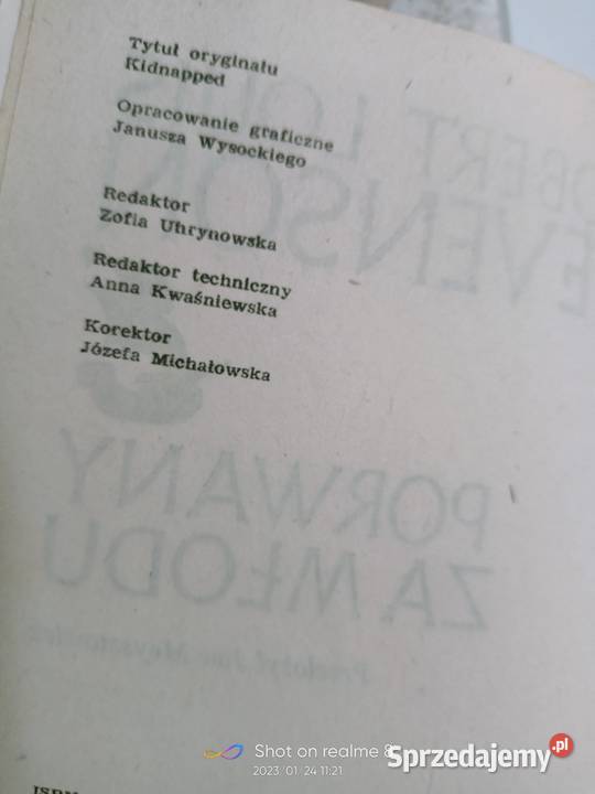 Stevenson Porwany młodu księgarnia antykwariat twarda Warszawa
