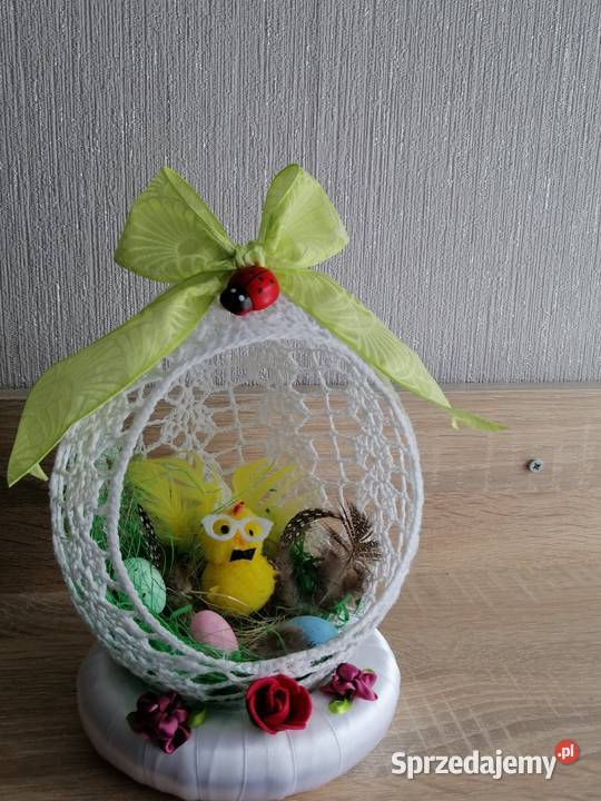 Stroik świąteczny wielkanocny wykonany Wielkanoc śląskie Katowice