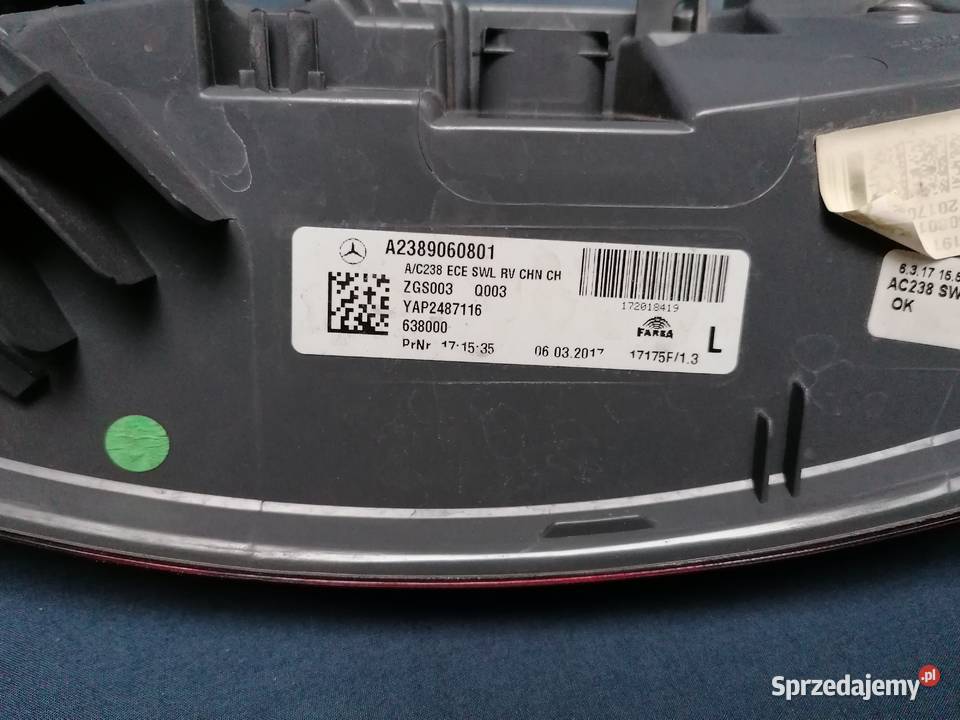 MERCEDES EKLASA COUPE C238 KLASA LAMPA TYŁ LEWY