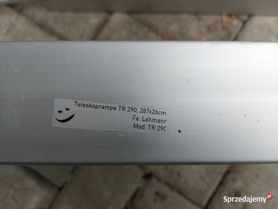Rampy aluminiowe składane 112286 Lehmann TR290 śląskie Zawiercie sprzedam