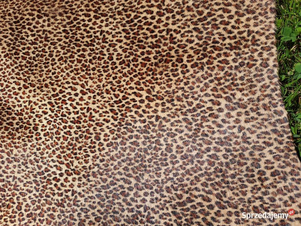 Dywan Naturalny Wzór Lampart Cętki Skóra Bydlęca Szaflary