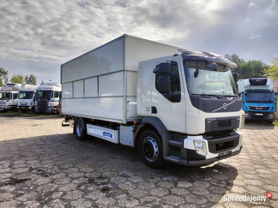 VOLVO FL 4x2 REGULOWANY KONTENER IZOTERMA WINDA biały