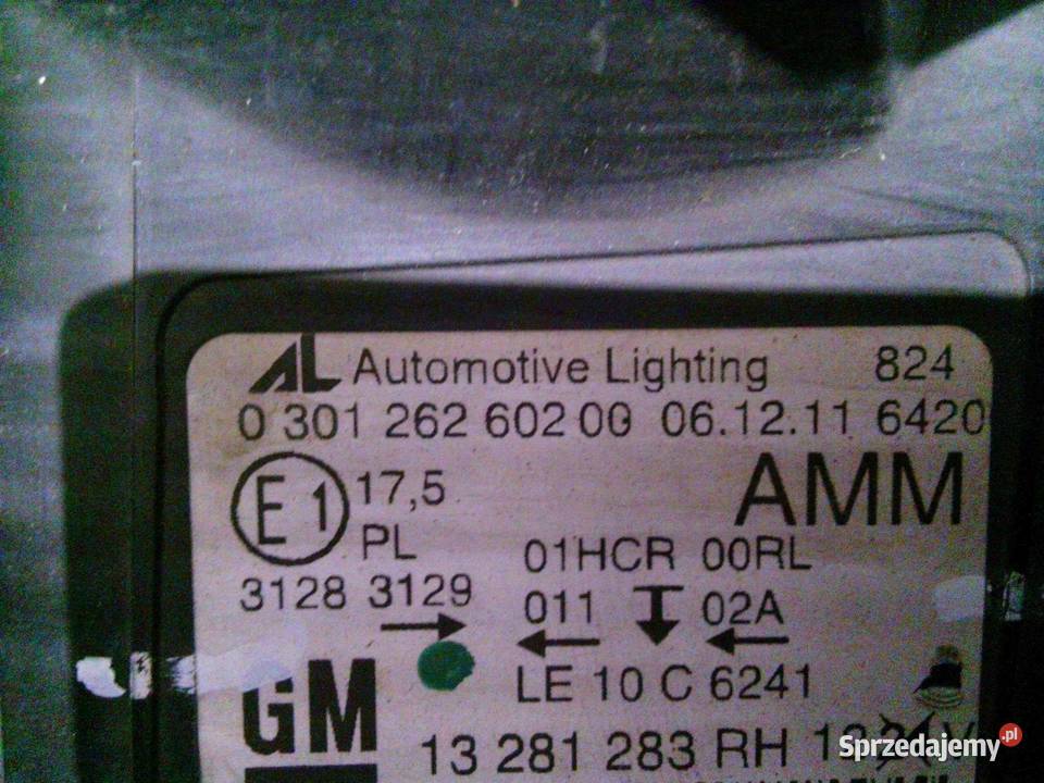 ASTRA J GTC 13r lampa prawa przód 13281283 osobowe Kielce