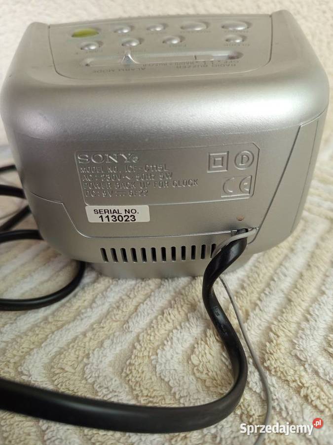 Japoński RADIOBUDZIK Vintage SONY ICFC115L w Radioodtwarzacze