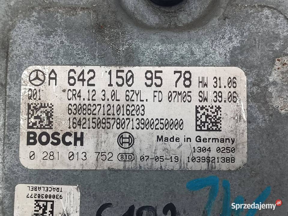 Mercedes ML W164 30CDI STEROWNIK KOMPUTER Przemęt