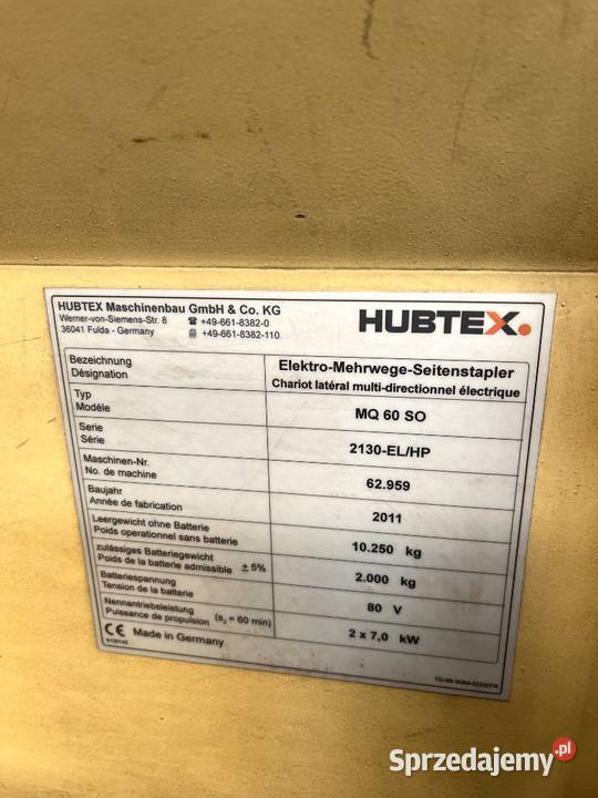 HUBTEX MQ60 Wózek widłowy