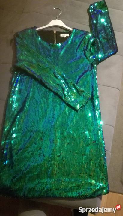 Sukienka kameleon prosty krój Idealna na Łódź