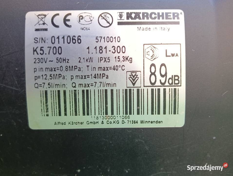 Myjka Karcher K 5700 Zwijak Gwarancja Wysyłka Radom