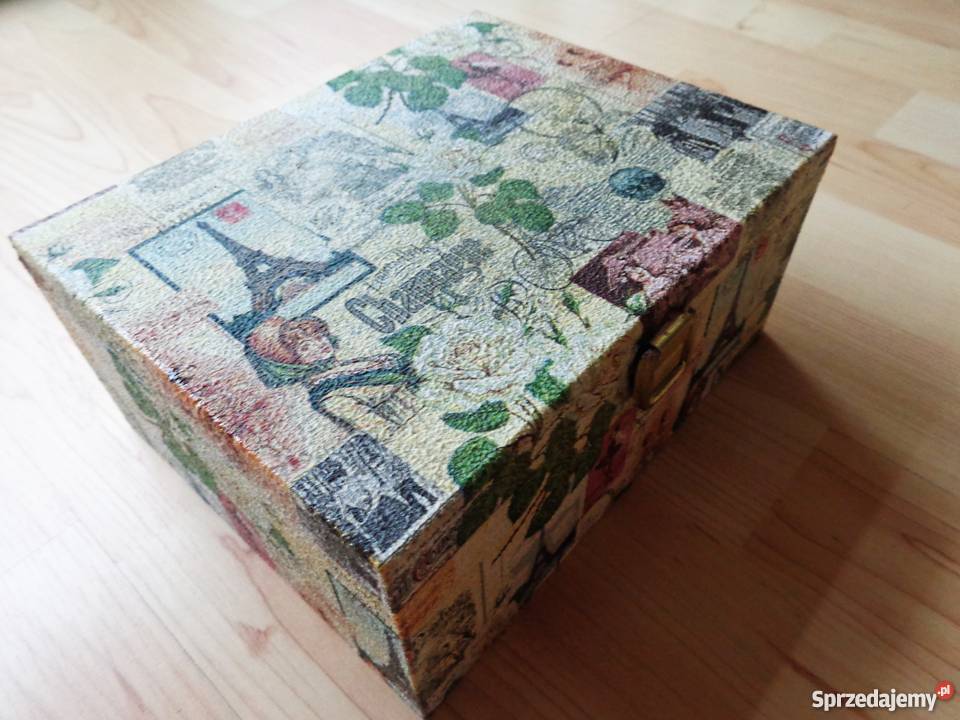 PARIS Drewniana skrzyneczka na skarby Warszawa