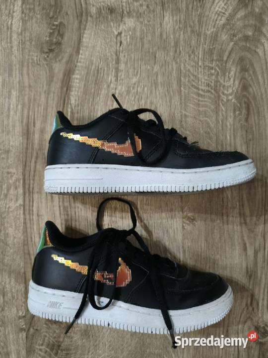 Czarne Holograficzne Sneakersy Nike Air Force 1 podlaskie Hajnówka