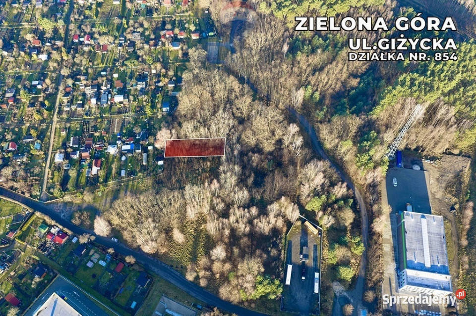 Działka mieszkaniowousługowa 723 m MPZP Zielona Góra