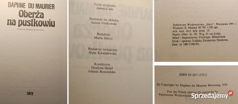 Oberża na pustkowiu Daphne Du Maurier miękka świętokrzyskie Kielce