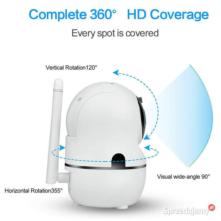 Kamera WiFi IP FullHD 1080p wewnętrzna kamera Kamery Bydgoszcz