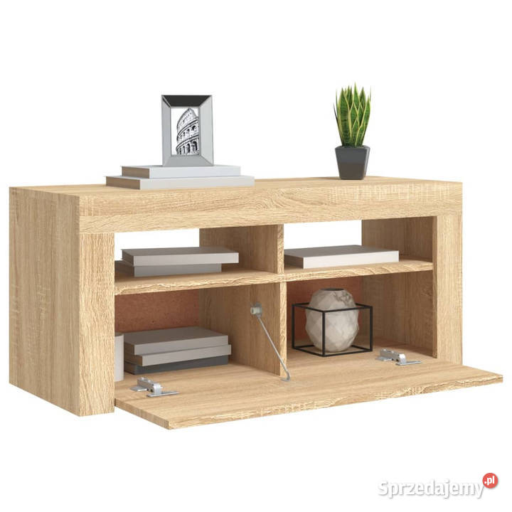 Szafka TV z oświetleniem LED dąb sonoma 90x35x40 Warszawa sprzedam