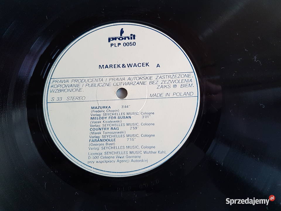 Marek Wacek płyta winylowa album dwu płytowy Gramofony Poznań