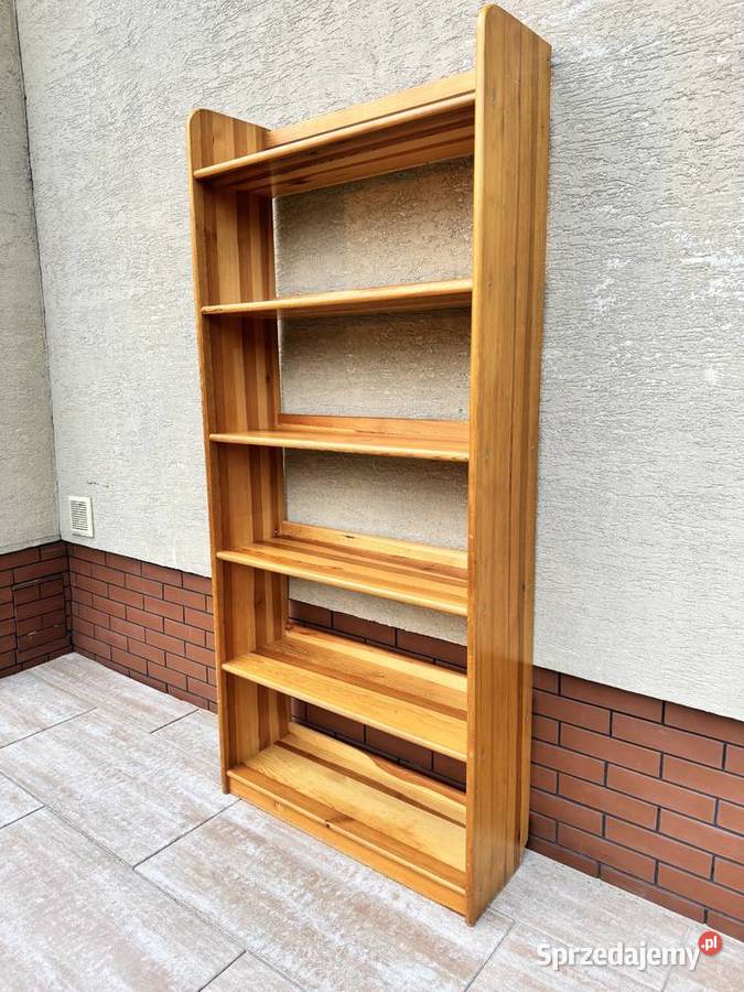 Regał sosnowy drewniany biblioteczka półki na