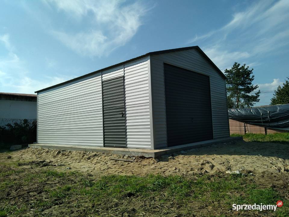 Garaż Blaszany POPIELATY 3x8 Blaszak Garaże 24m2 małopolskie Limanowa