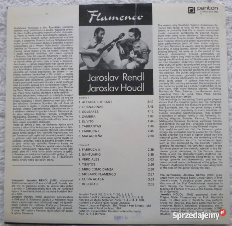 Płyta winylowa LP 1984 Flamenco J Rendl J Houdl płyta winylowa Warszawa