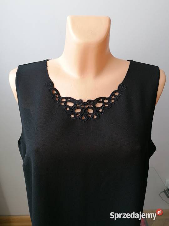NOWA DAMSKA CZARNA BLUZKA BEZ RĘKAWÓW RXLXXL Bluzki i koszule