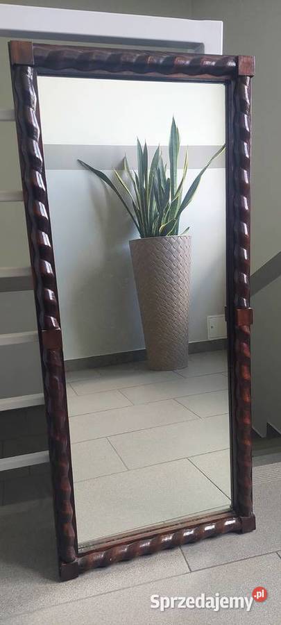 Lustro wiszące rama drewniana 105x47 śląskie Częstochowa