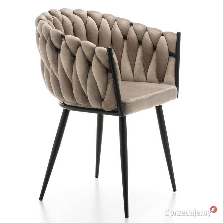 Ceimnobeżowe Krzesło Latina Wysyłka 24H Dostawa 55cm Tarchały Małe