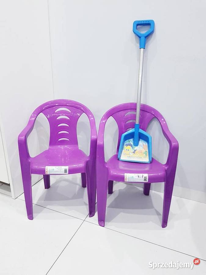 Dziecięce plastikowe krzesełka fioletowy śląskie Dąbrowa Górnicza sprzedam