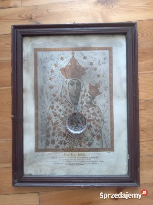 Święta MB Leżajsk litografia Antyki