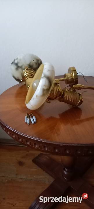 Para mosiężnych kinkietów z kloszami łódzkie Skierniewice