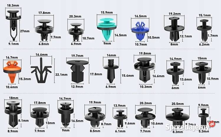 ZESTAW SPINEK KOŁKI SAMOCHODOWE 635 ŚCIĄGACZE Kędzierzyn-Koźle