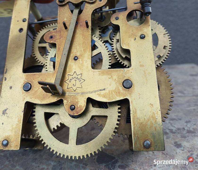 682 Mechanizm starego zegara ściennego Junghans Tczew