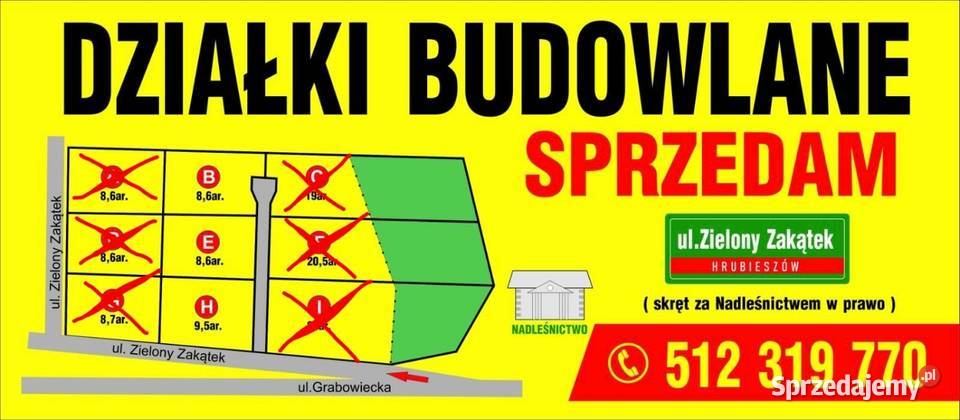 Sprzedam działki budowlane w Hrubieszowie Hrubieszów