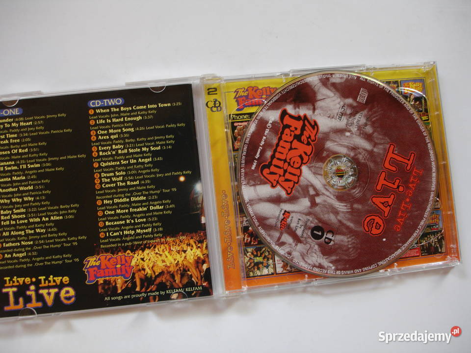 THE KELLY FAMILY Live Live Live 2xCD Album Zielona Góra