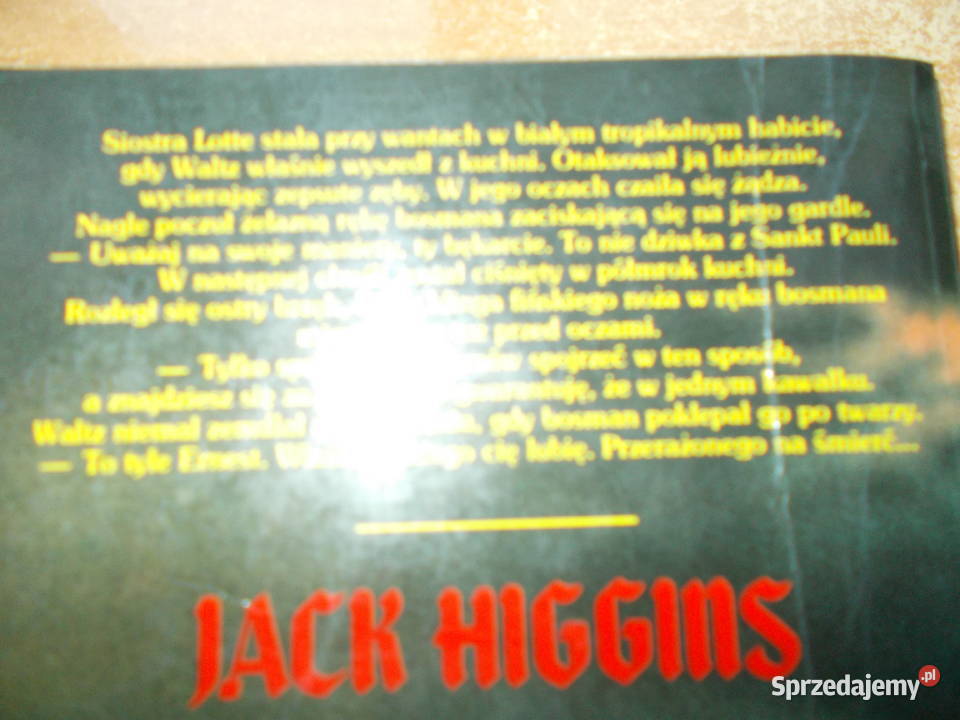 Jack Higgins Ostrzeżenie sztormowe thrillery, sensacyjne Proza i poezja Głubczyce