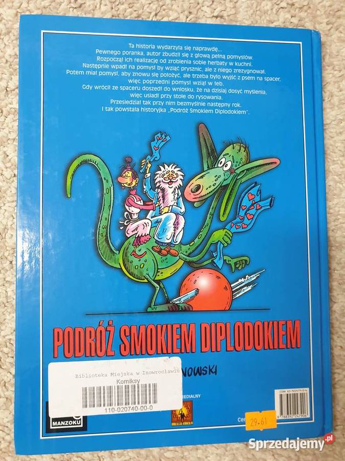 Podróż Smokiem Diplodokiem Manzoku 2005 twarda okładka  pomorskie Gdynia