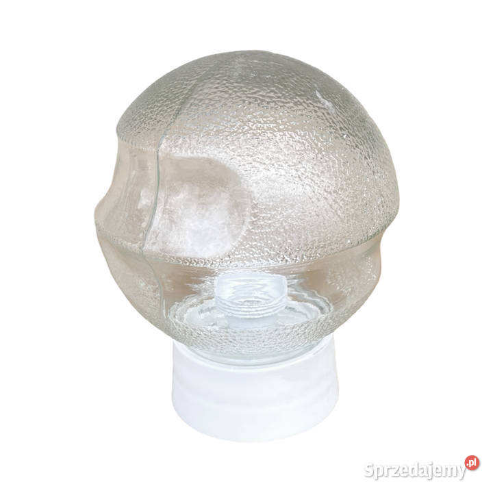 Szklany kinkiet przemysłowy DZPE Polska lata 70