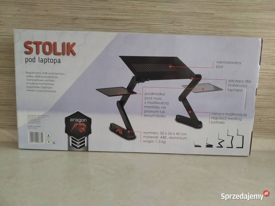 NAJTANIEJ Stolik Pod Laptop Regulowany Podstawka Zabrze
