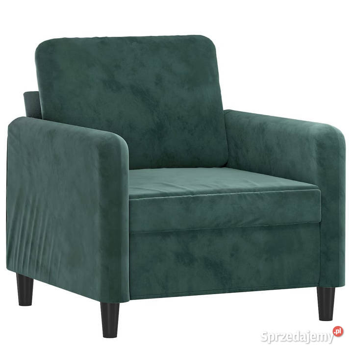 Fotel ciemnozielony 60 obity aksamitem WM359424 sprzedam