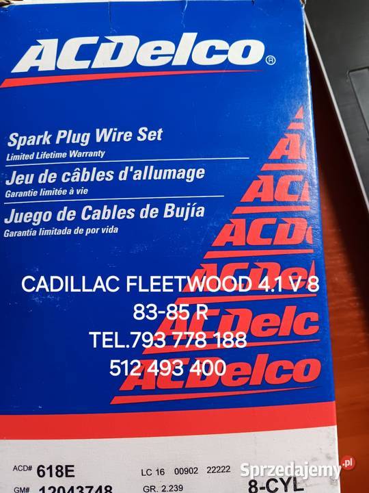 PRZEWODY ZAPLONOWE AcDELCO CADILLAC FLEETWOOD 41 Układ elektryczny silnika Kawnice