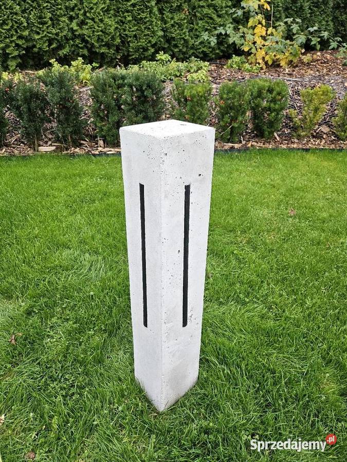 Lampa ogrodowa betonowa słupek podświetlenie LED