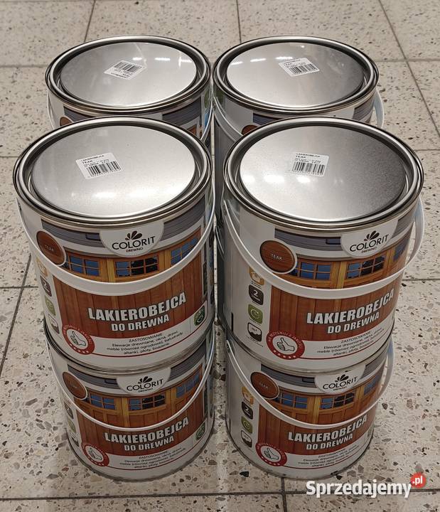 COLORIT lakierobejca do drewna teak 25l x 8 Bejce i lakierobejce łódzkie