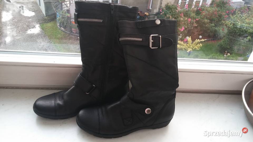 Skórzane czarne kozaczki Vagabond EU 3825 inna śląskie