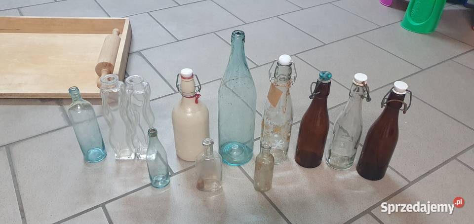 Powojenne butelki zestaw