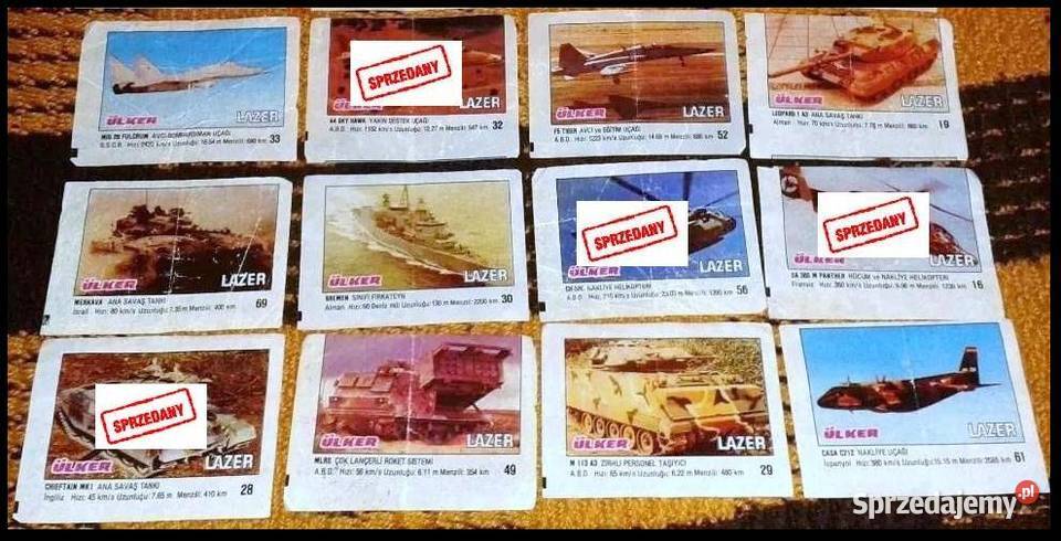 Obrazki z gumy Lazer 19 sztuk Pozostałe Chełm