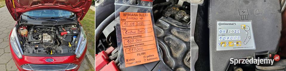 Ford Fiesta Titanium 10 101 2017 r Zarej Stan isofix Ostrów Wielkopolski