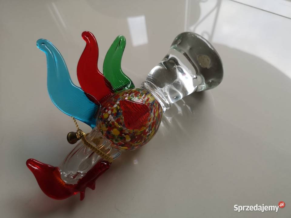 Szklana figurka Kogut w stylu Murano Toruń