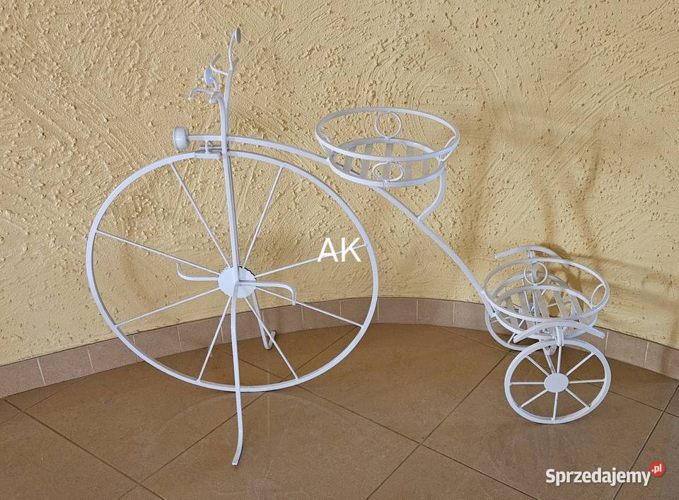 Kwietnik w kształcie rowerka Kolor złamana biel Kraków