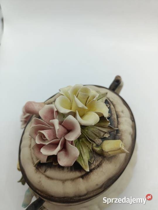 Porcelana włoska cukiernica ręcznie nakładane