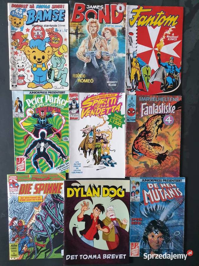 Zestaw 9ciu komiksów europejskich różne języki Europejskie pomorskie Gdynia