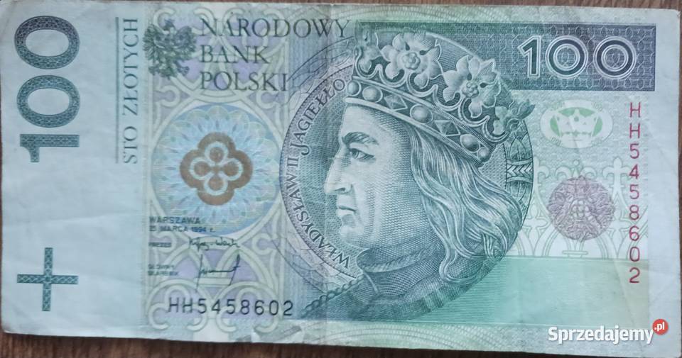 100 Władysław II Jagiełło seria HH 1994 r Numizmatyka Konin